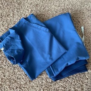 Figs Denim Blue Scrub Top Casma and Bottom Kade Set Small Limited Edition